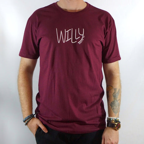 Script Logo Tee Maroon
