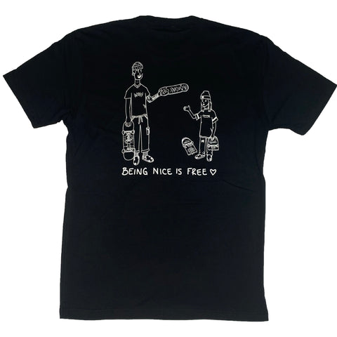 Being Nice Is Free Tee Black