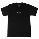 Calligram Embroidery Tee Black