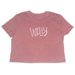 Script Logo Mauve Crop Tee